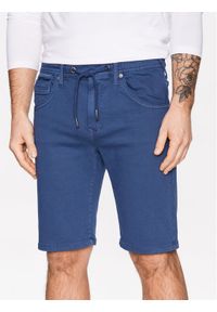 Pepe Jeans Szorty materiałowe Jagger Short PM800920 Niebieski Slim Fit. Kolor: niebieski. Materiał: materiał