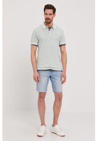 Levi's® - Levi's Polo kolor zielony. Okazja: na spotkanie biznesowe, na co dzień. Typ kołnierza: polo. Kolor: zielony. Materiał: dzianina. Długość: krótkie. Wzór: gładki. Styl: biznesowy, casual #5