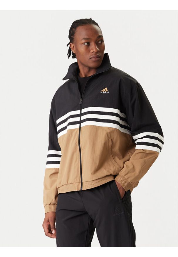 Adidas - adidas Bluza Archive JY2777 Beżowy Loose Fit. Kolor: beżowy. Materiał: syntetyk