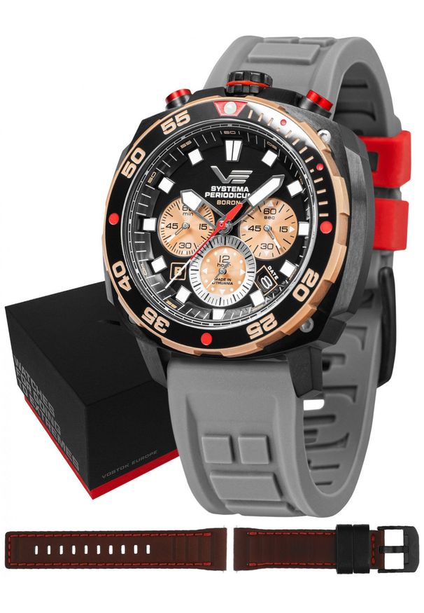 Zegarek męski Vostok Europe VK67-650E721S szary. Kolor: szary