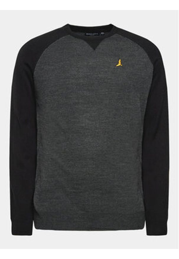 Brave Soul Sweter MK-230HIGGS Szary Regular Fit. Kolor: szary. Materiał: wiskoza