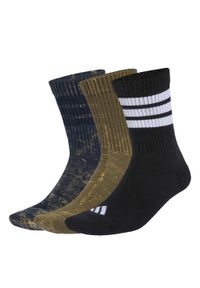 Adidas - Skarpety Stonewash Crew 3 Pairs. Kolor: fioletowy, beżowy, wielokolorowy, czarny. Materiał: materiał. Sport: fitness #1