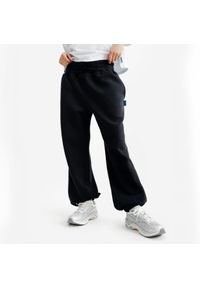 Decathlon - Spodnie damskie Elementals. Kolor: czarny. Materiał: poliester, bawełna, materiał #1