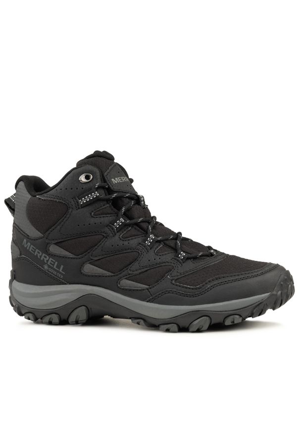 Buty męskie terekkingowe Merrell WEST RIM SPORT MID GTX. Kolor: wielokolorowy, czarny