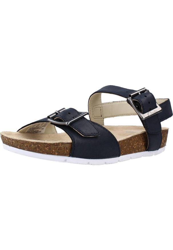 Clarks - Sandały CLARKS RIVER SAND K Niebieski. Kolor: niebieski. Materiał: skóra. Sezon: lato