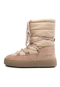 Moon Boot Śniegowce Ltrack Suede Nylon 24500200001 Beżowy. Kolor: beżowy. Materiał: materiał