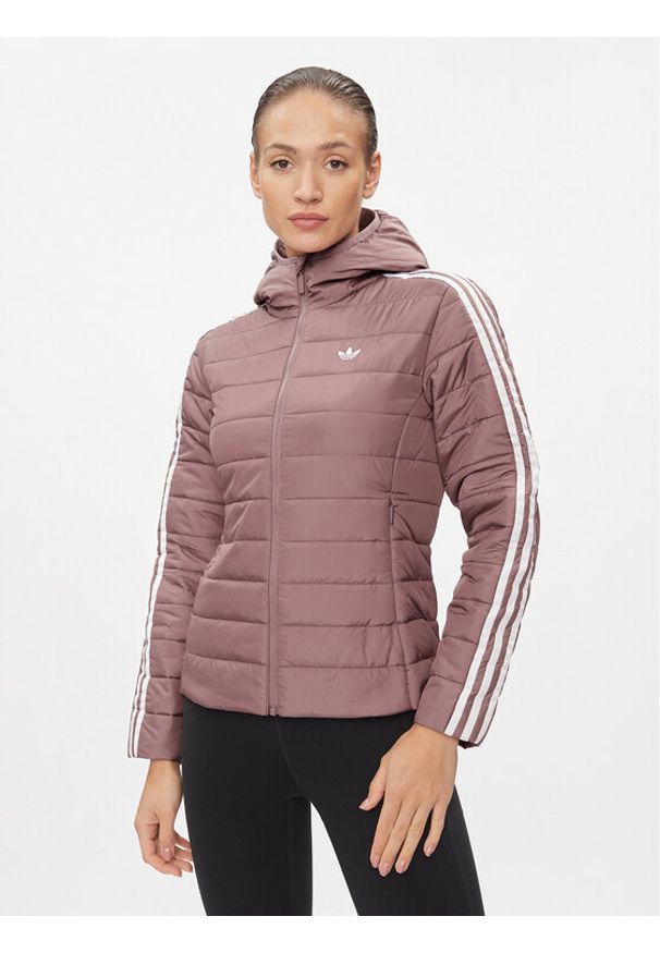 Adidas - adidas Kurtka puchowa Premium HK5250 Różowy Slim Fit. Kolor: różowy. Materiał: syntetyk