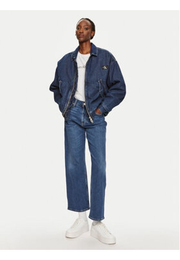 Calvin Klein Jeans Kurtka jeansowa J20J224717 Granatowy Relaxed Fit. Kolor: niebieski. Materiał: bawełna