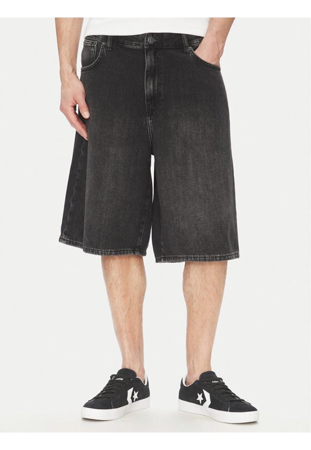 Only & Sons Szorty jeansowe Carl 22032957 Czarny Balloon Fit. Kolor: czarny. Materiał: bawełna