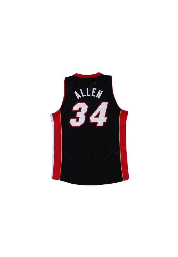 Mitchell & Ness - Koszulka NBA Miami Heat Authentic Ray Allen Road Finals 2012/13. Kolor: czarny. Materiał: poliester. Sport: koszykówka
