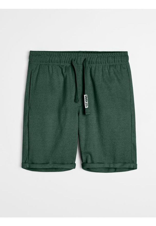 Sinsay - Szorty slim basic - zielony. Kolor: zielony