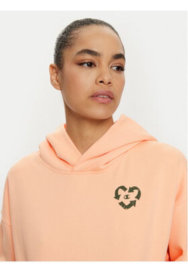 Champion Bluza 117491 Pomarańczowy Loose Fit. Kolor: pomarańczowy. Materiał: syntetyk