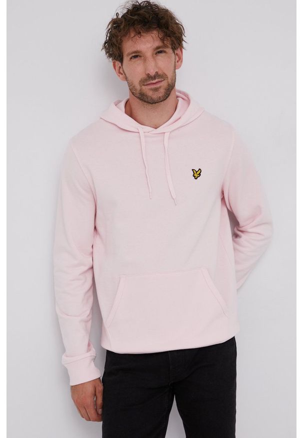 Lyle & Scott - Bluza bawełniana. Okazja: na co dzień. Kolor: różowy. Materiał: bawełna. Wzór: aplikacja, gładki. Styl: casual