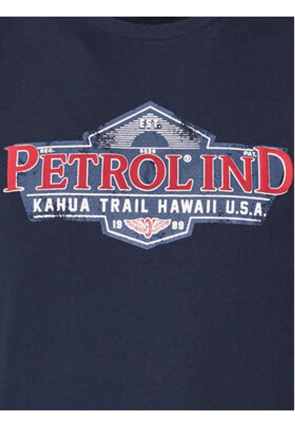 Petrol Industries T-Shirt M-1040-TSR602 Granatowy Regular Fit. Kolor: niebieski. Materiał: bawełna