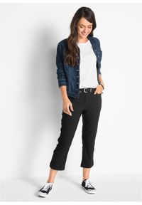 bonprix - Spodnie z bengaliny 7/8 z wygodną talią. Kolor: czarny #3