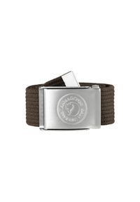 Fjällräven - Pasek do spodni Fjallraven 1960 Logo Belt - dark olive. Kolor: zielony. Sport: turystyka piesza