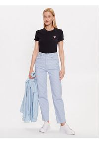 Guess T-Shirt W2YI44 J1314 Czarny Slim Fit. Kolor: czarny. Materiał: bawełna #5