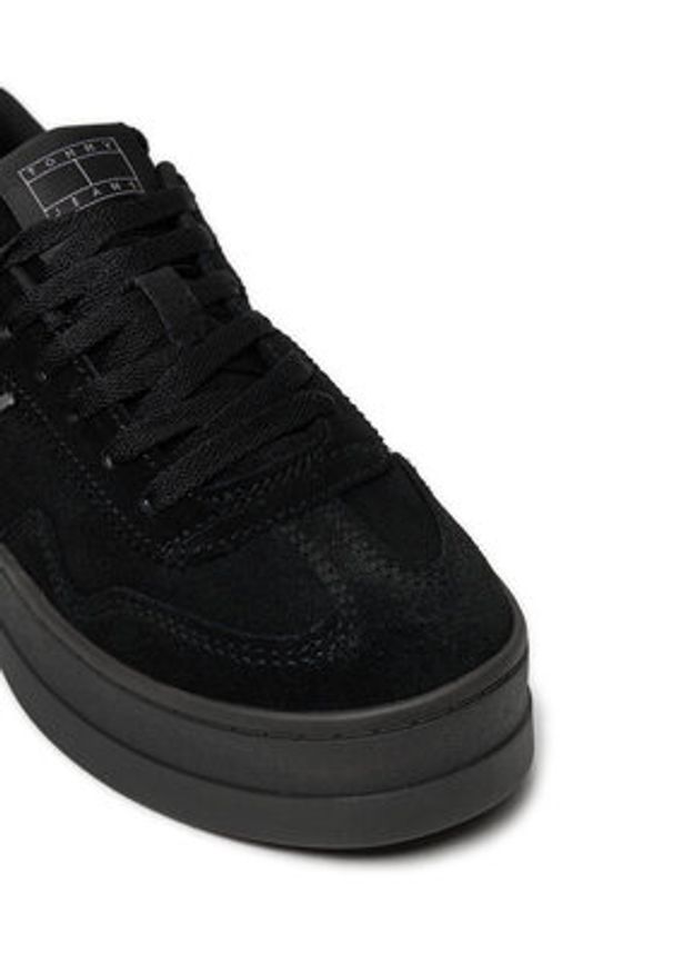 Tommy Jeans Sneakersy The Greenwich Flatform Elevated EN0EN02676 Czarny. Kolor: czarny. Materiał: zamsz, skóra