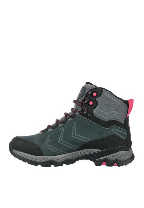 Buty trekkingowe damskie CMP MELNICK MID zamszowe wodoodporne. Kolor: czarny, zielony, wielokolorowy. Materiał: zamsz