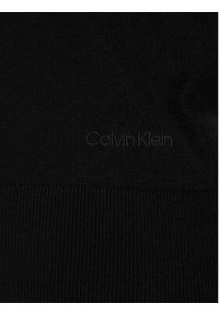 Calvin Klein Sweter LV044D370G Czarny Regular Fit. Kolor: czarny. Materiał: syntetyk