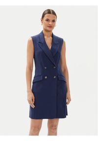 Guess Sukienka koktajlowa W4YK25 KBJP2 Granatowy Regular Fit. Kolor: niebieski. Materiał: syntetyk. Styl: wizytowy #1
