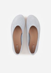 Born2be - Niebieskie Casualowe Balerinki z Imitacji Zamszu Zambra. Okazja: na co dzień. Kolor: niebieski. Materiał: zamsz. Wzór: kolorowy. Sezon: lato. Styl: casual #5