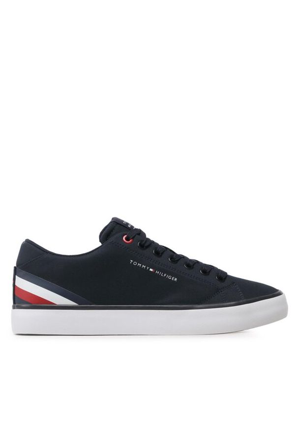 TOMMY HILFIGER - Tommy Hilfiger Tenisówki Hi Vulc Core Low Stripes FM0FM04735 Granatowy. Kolor: niebieski. Materiał: materiał