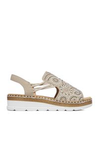 Rieker Sandały CEO-V1246-62 Beżowy. Kolor: beżowy. Materiał: skóra #1