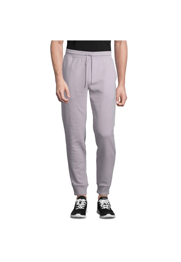 SOL'S - Spodnie do biegania Sol's Jumbo. Kolor: fioletowy. Materiał: bawełna. Długość: długie. Sport: bieganie