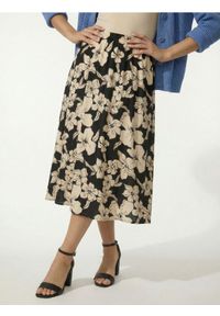 Sinsay - Rozkloszowana spódnica midi z wiskozą w kwiaty - wielobarwny. Materiał: wiskoza. Wzór: kwiaty #1