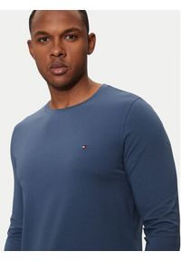 TOMMY HILFIGER - Tommy Hilfiger Longsleeve MW0MW10804 Niebieski Slim Fit. Kolor: niebieski. Materiał: bawełna. Długość rękawa: długi rękaw #3