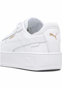 Puma - Młodzieżowe sneakersy Carina Street PUMA White Gold. Kolor: biały, żółty, wielokolorowy. Materiał: skóra, tkanina
