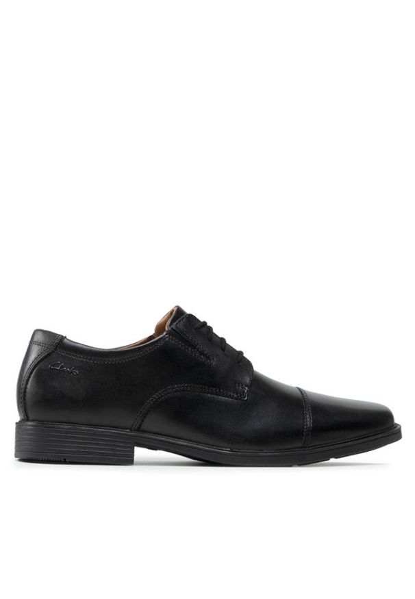 Clarks Półbuty Tilden Cap 261103097 Czarny. Kolor: czarny. Materiał: skóra