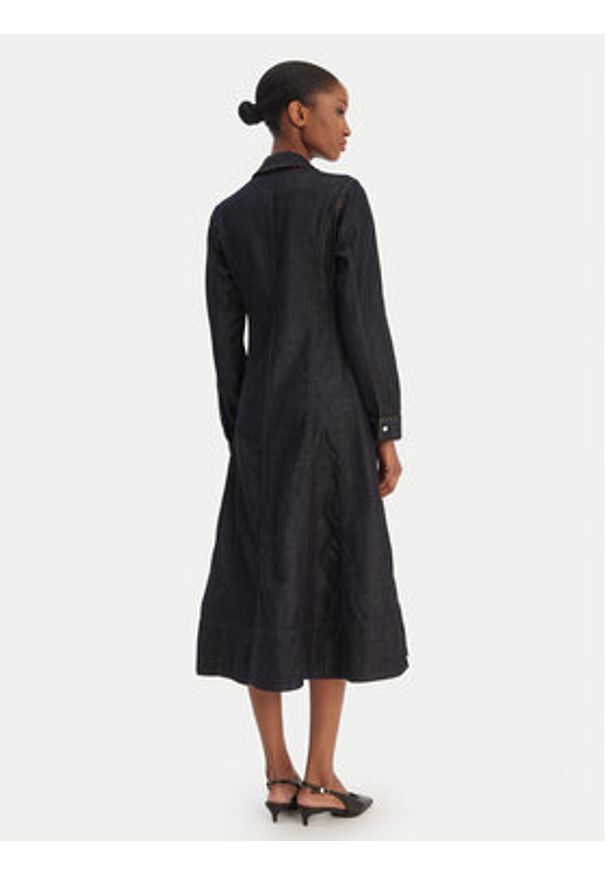 TOMMY HILFIGER - Tommy Hilfiger Sukienka jeansowa WW0WW48520 Granatowy Regular Fit. Kolor: niebieski. Materiał: bawełna