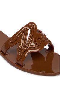 Karl Lagerfeld - KARL LAGERFELD Klapki Jelly KL80008 Brązowy. Kolor: brązowy. Materiał: skóra #5
