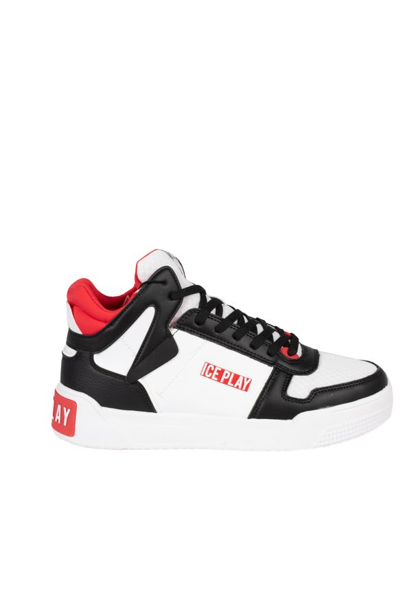 Ice Play Sneakersy | YALE001M3YM1 | Mężczyzna | Czarny, Biały. Okazja: na co dzień, na spacer. Nosek buta: okrągły. Kolor: czarny, biały, wielokolorowy. Materiał: skóra ekologiczna, tkanina. Sport: turystyka piesza