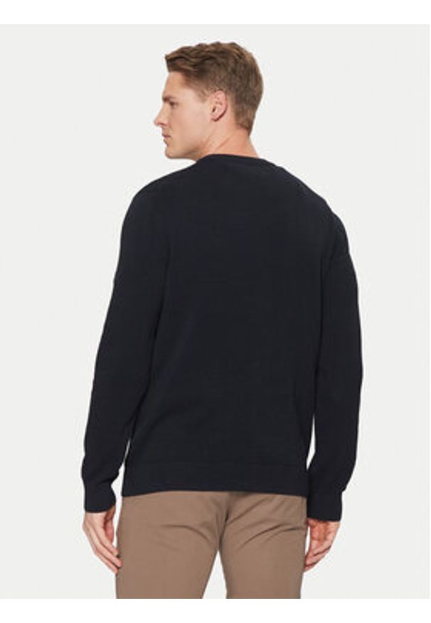 Marc O'Polo Sweter M20 5023 60074 Granatowy Regular Fit. Typ kołnierza: polo. Kolor: niebieski. Materiał: bawełna