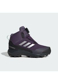 Adidas - Buty Terrex Winter Mid BOA RAIN.RDY Hiking. Kolor: fioletowy, szary, wielokolorowy, czarny. Materiał: materiał. Sezon: zima. Styl: sportowy
