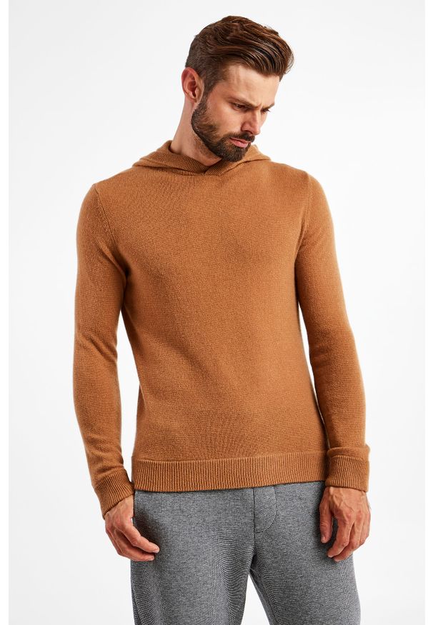Emporio Armani - SWETER EMPORIO ARMANI. Typ kołnierza: kaptur. Wzór: haft