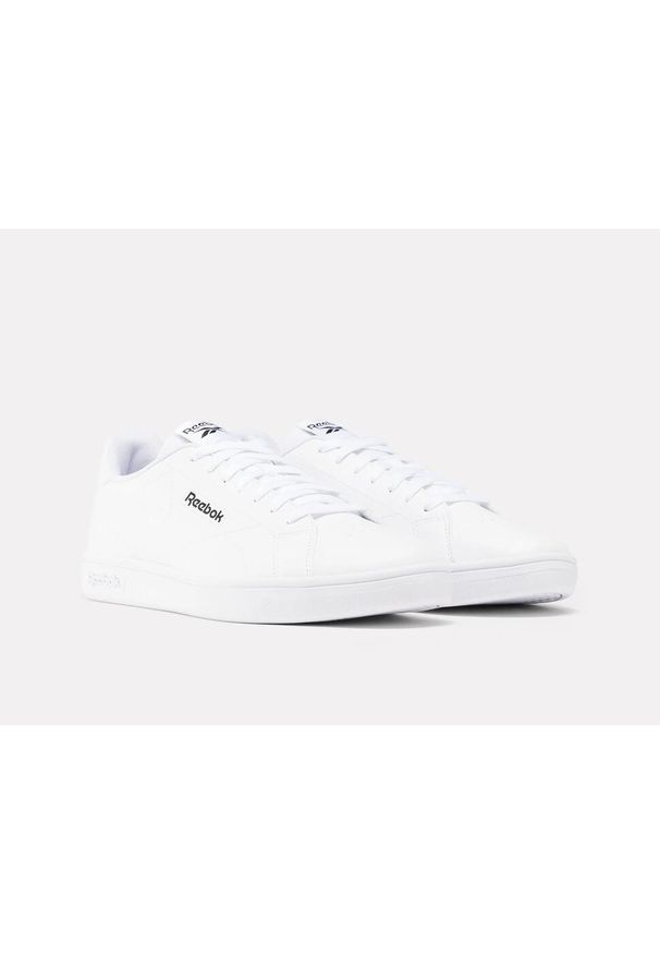Buty do chodzenia męskie Reebok Court Clean. Okazja: na co dzień. Kolor: biały. Materiał: materiał, syntetyk. Sport: turystyka piesza, tenis
