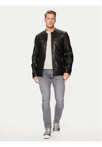 Mustang Kurtka skórzana Shepp 310-23-150 Czarny Regular Fit. Kolor: czarny. Materiał: skóra #5