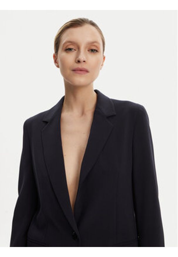BOSS - Boss Marynarka Jocaluah 50490053 Granatowy Regular Fit. Kolor: niebieski. Materiał: syntetyk