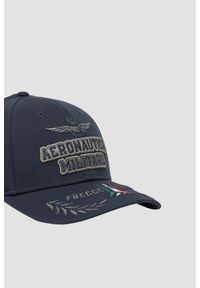 Aeronautica Militare - AERONAUTICA MILITARE Granatowa męska czapka z daszkiem. Kolor: niebieski. Styl: casual, klasyczny, elegancki #2