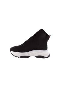 Sneakersy Bayla-155 001-002 Czarne Sneakersy 19, Czarny, Materiał. Zapięcie: bez zapięcia. Kolor: czarny. Materiał: materiał. Szerokość cholewki: normalna. Wzór: napisy, aplikacja. Sezon: wiosna #5