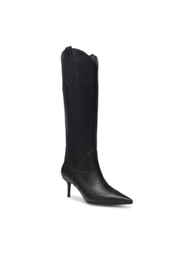 Nine West Kowbojki ZARIYA 909001 Czarny. Kolor: czarny. Materiał: skóra