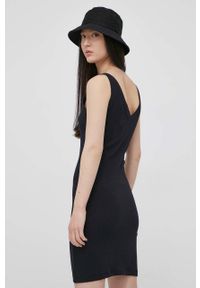 Brave Soul sukienka kolor czarny mini dopasowana. Kolor: czarny. Długość rękawa: na ramiączkach. Typ sukienki: dopasowane. Długość: mini #3