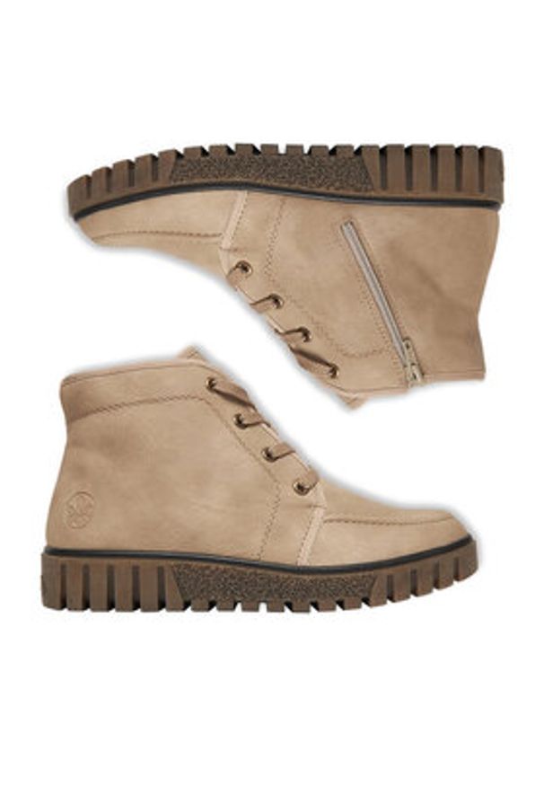 Rieker Trzewiki CEO-Y3407-60 Beżowy. Kolor: beżowy. Materiał: materiał