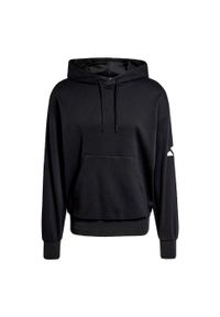Adidas - Bluza z kapturem Essentials Loose-Fit 3 Bar Logo French Terry. Typ kołnierza: kaptur. Kolor: biały, wielokolorowy, czarny. Materiał: materiał