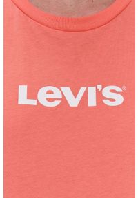 Levi's® - Levi's T-shirt męski kolor pomarańczowy z nadrukiem. Okazja: na spotkanie biznesowe, na co dzień. Kolor: pomarańczowy. Materiał: dzianina. Wzór: nadruk. Styl: biznesowy, casual #3
