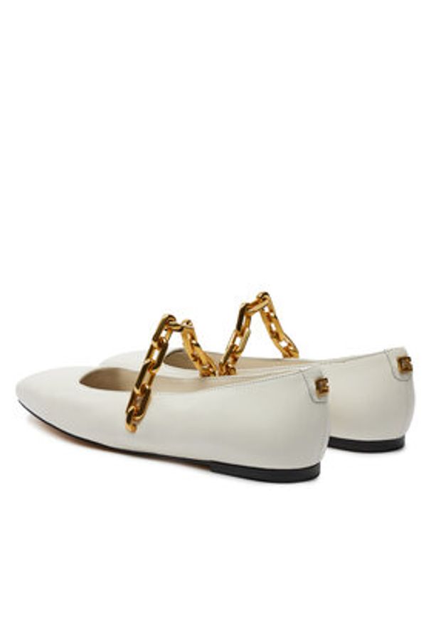 Guess Baleriny Levy FLTBLE LEA02 Écru. Materiał: skóra